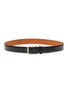 Main View - Click To Enlarge - MAGNANNI - CLASSIC SILVER-TONED METAL SQUARE BUCKLE LEATHER BELT