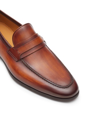Detail View - Click To Enlarge - MAGNANNI - ‘Daniel’ Apron Toe Leather Penny Loafers