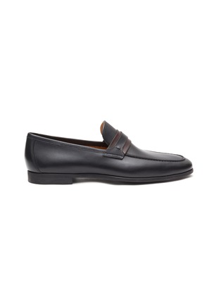 Main View - Click To Enlarge - MAGNANNI - ‘Daniel’ Apron Toe Leather Penny Loafers