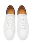 MAGNANNI - Crocodile Embossed Heel Tab Leather Lace-Up Sneakers