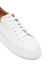 MAGNANNI - Crocodile Embossed Heel Tab Leather Lace-Up Sneakers