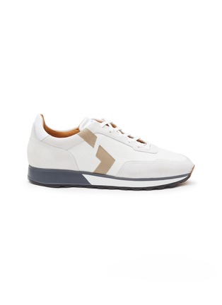 Main View - Click To Enlarge - MAGNANNI - ‘Aero’ Suede Grained Leather Lace-Up Sneakers
