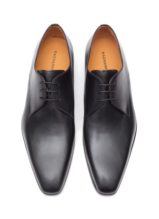 Detail View - Click To Enlarge - MAGNANNI - Plain Toe 3-Eyelet Leather Derby Shoes