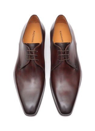 Detail View - Click To Enlarge - MAGNANNI - Plain Toe 3-Eyelet Leather Derby Shoes