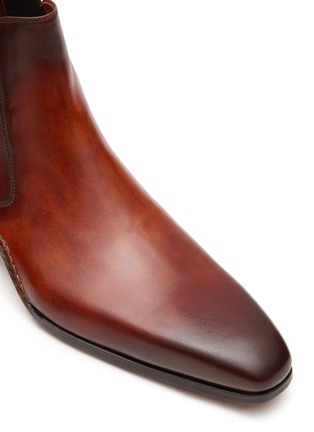 Detail View - Click To Enlarge - MAGNANNI - Double Buckle Plain Toe Leather Boots