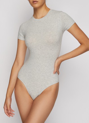 Buy SKIMS Off-white Cotton 2.0 Jersey T-shirt Bodysuit - Bone At 25% Off