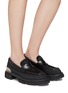 Figure View - Click To Enlarge - BOTH - ‘GAO’ METALLIC TAB PLATFORM LOAFERS