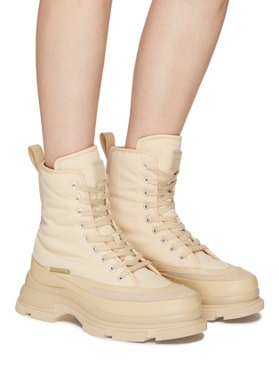 Figure View - Click To Enlarge - BOTH - ‘GAO EVA’ PADDED PLATFORM LACE UP HIGH BOOTS