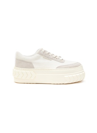 Main View - Click To Enlarge - BOTH - ‘Tyres Platform Low’ Leather Lace-Up Sneakers