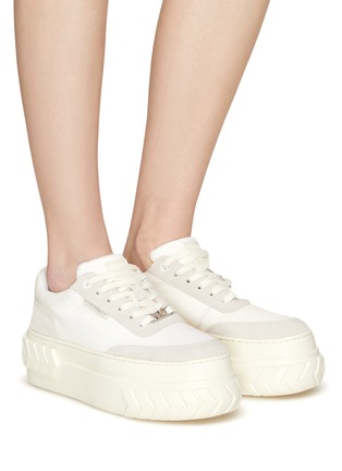 Figure View - Click To Enlarge - BOTH - ‘Tyres Platform Low’ Leather Lace-Up Sneakers
