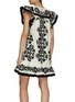 Back View - Click To Enlarge - SEA NEW YORK - ‘Manuela’ Floral Embroidery Flutter Sleeve Tunic Mini Dress