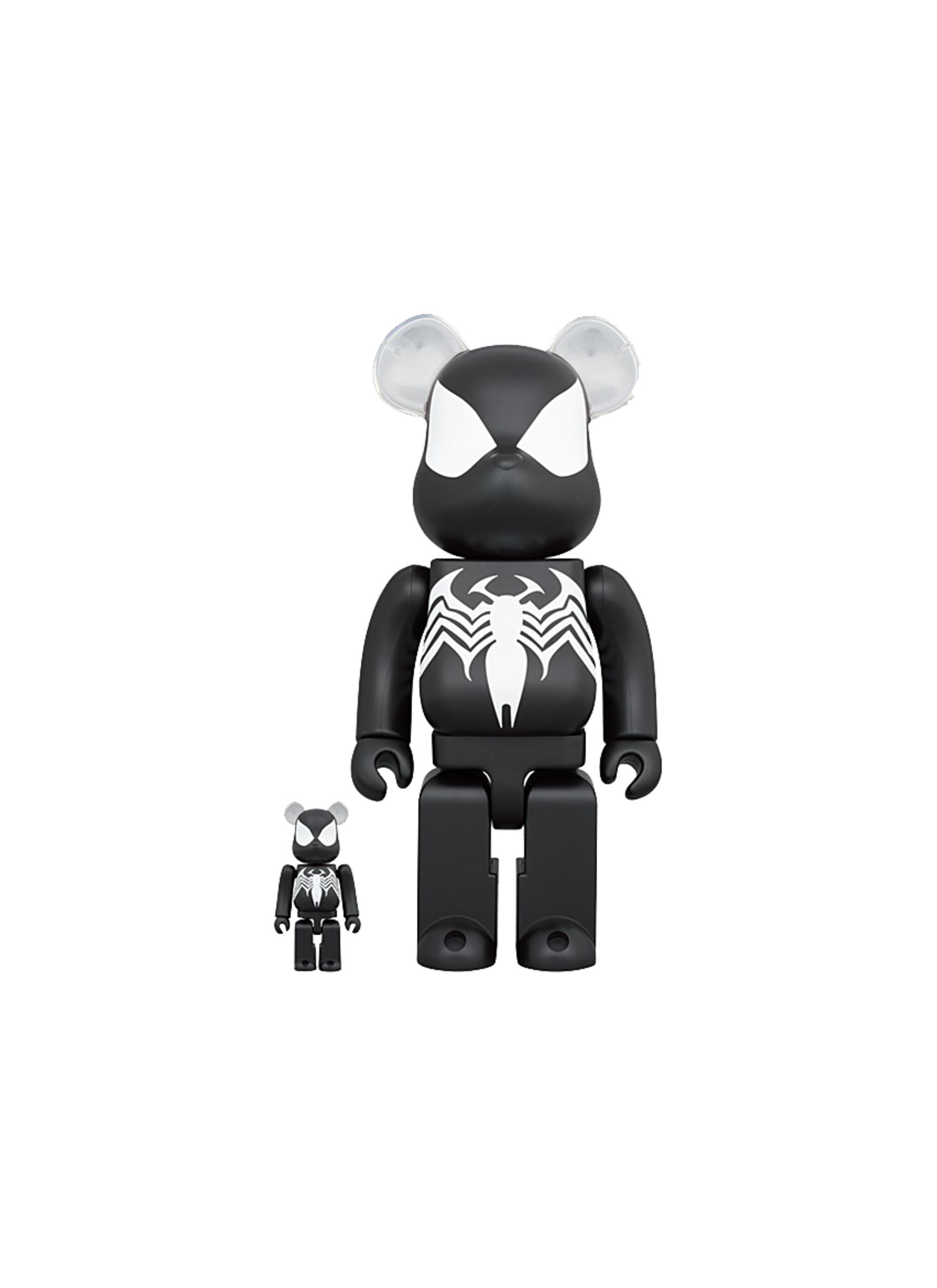 X MARVEL SPIDER-MAN 'BLACK COSTUME' 400% + 100% BE@RBRICK SET
