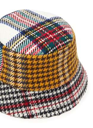 Detail View - Click To Enlarge - RUSLAN BAGINSKIY - Houndstooth Check Wool Blend Bucket Hat