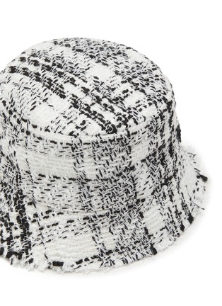 Detail View - Click To Enlarge - RUSLAN BAGINSKIY - Logo Embroidery Chequered Cotton Bucket Hat