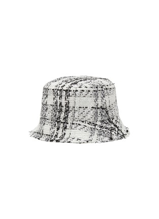 Figure View - Click To Enlarge - RUSLAN BAGINSKIY - Logo Embroidery Chequered Cotton Bucket Hat