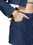 Figure View - Click To Enlarge - VENESSA ARIZAGA - ‘PEACE OF MIND’ HAND-PAINTED CHARM GOLD-PLATED METAL ADJUSTABLE BRACELET