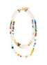 Main View - Click To Enlarge - VENESSA ARIZAGA - ‘KALEIDOSCOPE DREAM’ PEARL CERAMIC GLASS CHARMS GOLD-PLATED METAL TRIPLE ROW NECKLACE