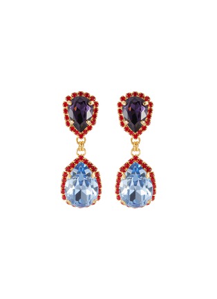 Main View - Click To Enlarge - VENESSA ARIZAGA - ‘Shine Bright’ Tear-Shaped Rhinestone Gold-Plated Brass Drop Earrings