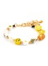 Main View - Click To Enlarge - VENESSA ARIZAGA - ‘BUTTERFLY GARDEN’ CERAMIC CHARMS GOLD-PLATED METAL BRACELET