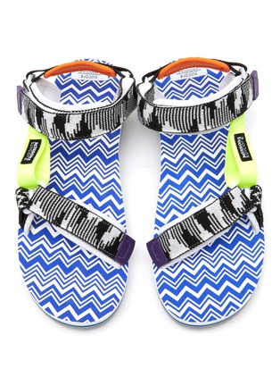 Detail View - Click To Enlarge - SUICOKE - X MISSONI DOUBLE BAND FLAT SANDALS
