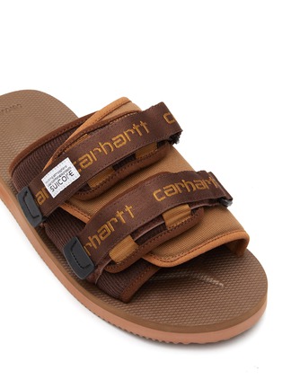 Detail View - Click To Enlarge - SUICOKE - x Carhartt WIP ‘Moto’ Single Band Slides