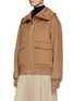 Detail View - Click To Enlarge - YVES SALOMON - Detachable Fox Fur Collar Cashmere Blend Zip Up Jacket