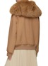 YVES SALOMON - Detachable Fox Fur Collar Cashmere Blend Zip Up Jacket