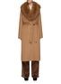 Main View - Click To Enlarge - YVES SALOMON - Detachable Fox Fur Collar Belted Cashmere Blend Coat