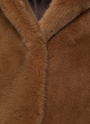  - YVES SALOMON - Hooded Mink Fur Drop Shoulder Jacket