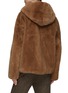 Back View - Click To Enlarge - YVES SALOMON - Hooded Mink Fur Drop Shoulder Jacket