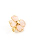 Detail View - Click To Enlarge - GOOSSENS - ‘TREFLE’ 24K GOLD PLATED PINK QUARTZ BROOCH