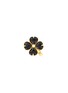 GOOSSENS - ‘TREFLE’ 24K GOLD PLATED AGATE BROOCH