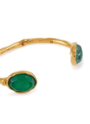 Detail View - Click To Enlarge - GOOSSENS - ‘TALISMAN’ 24K GOLD PLATED CABOCHON CUFF BRACELET