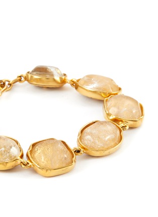 Detail View - Click To Enlarge - GOOSSENS - ‘CABOCHONS’ 24K GOLD PLATED CRYSTAL 1 ROW BRACELET