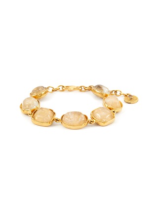 Main View - Click To Enlarge - GOOSSENS - ‘CABOCHONS’ 24K GOLD PLATED CRYSTAL 1 ROW BRACELET
