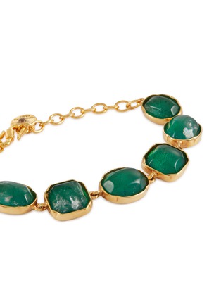 Detail View - Click To Enlarge - GOOSSENS - ‘CABOCHONS’ 24K GOLD PLATED CRYSTAL SINGLE ROW BRACELET