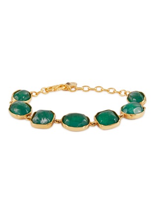 Main View - Click To Enlarge - GOOSSENS - ‘CABOCHONS’ 24K GOLD PLATED CRYSTAL SINGLE ROW BRACELET