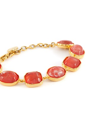 Detail View - Click To Enlarge - GOOSSENS - ‘CABOCHONS’ 24K GOLD PLATED CRYSTAL SINGLE ROW BRACELET