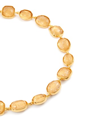 Detail View - Click To Enlarge - GOOSSENS - ‘CABOCHONS’ 24K GOLD PLATED CRYSTAL SINGLE ROW NECKLACE