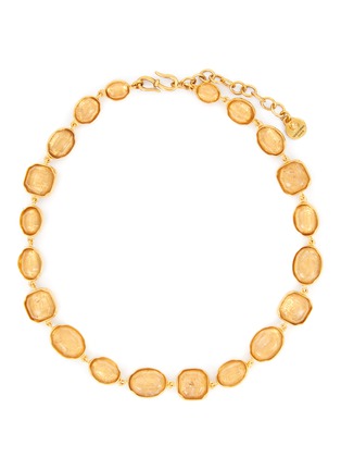 Main View - Click To Enlarge - GOOSSENS - ‘CABOCHONS’ 24K GOLD PLATED CRYSTAL SINGLE ROW NECKLACE