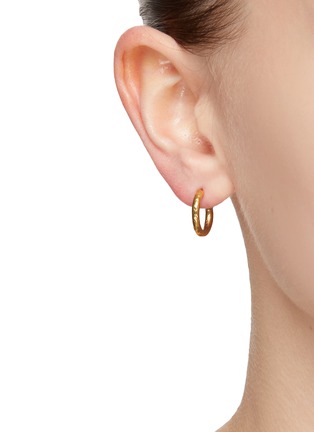 Front View - Click To Enlarge - GOOSSENS - ‘CARTHAGE’ 24K GOLD PLATED ASYMMETRIC EARRINGS