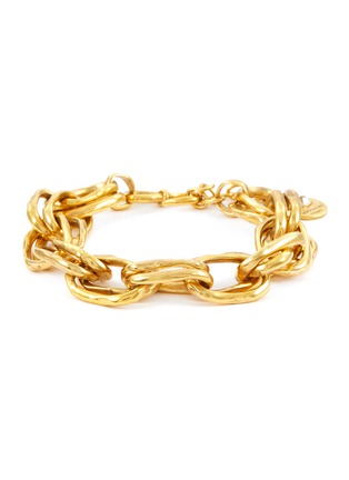 Main View - Click To Enlarge - GOOSSENS - ‘TALISMAN’ 24K GOLD PLATED DOUBLE CHAIN BRACELET
