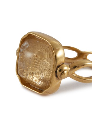 Detail View - Click To Enlarge - GOOSSENS - ‘CABOCHONS’ 24K GOLD PLATED RING