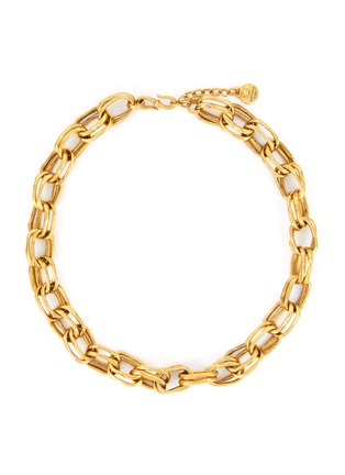 Main View - Click To Enlarge - GOOSSENS - ‘TALISMAN’ 24K GOLD PLATED DOUBLE CHAIN NECKLACE
