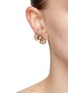 Figure View - Click To Enlarge - GOOSSENS - ‘TREFLE’ 24K GOLD PLATED BRASS PINK QUARTZ CLIP EARRINGS