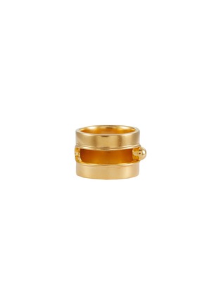 Main View - Click To Enlarge - GOOSSENS - ‘BOUCLE’ 24K GOLD PLATED LARGE RING