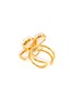 GOOSSENS - ‘TREFLE’ 24K GOLD PLATED BRASS PINK QUARTZ RING
