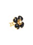 GOOSSENS - ‘TREFLE’ 24K GOLD PLATED BRASS AGATE RING