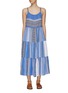 Main View - Click To Enlarge - LEM LEM - ‘Neela’ Thin Strap Striped Cascade Dress
