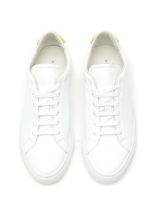 Detail View - Click To Enlarge - COMMON PROJECTS - ‘RETRO’ LOW TOP LACE UP FLAT LEATHER SNEAKERS